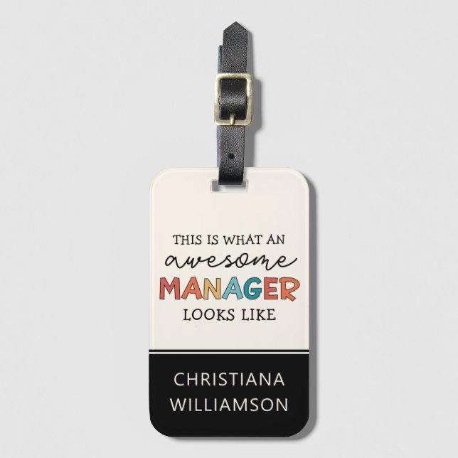 Etiqueta De Bagagem Personalizado Gestor Retro Fantástico Funny (Frente Vertical)