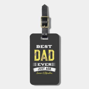 Etiqueta De Bagagem Personalizado Melhor Pai Papai Pai Evar Basta Perg