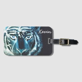 Etiqueta De Bagagem Personalizado pelo nome Tiger Design