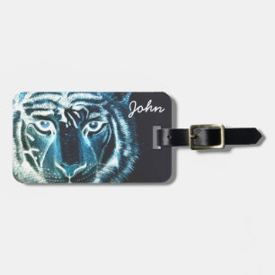 Etiqueta De Bagagem Personalizado pelo nome Tiger Design