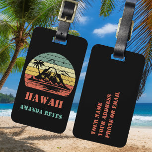 Etiqueta De Bagagem Personalizado Retro Havaí