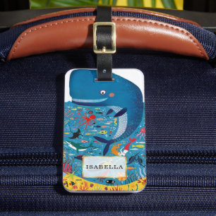 Etiqueta De Bagagem Personalizado   Vida marinha
