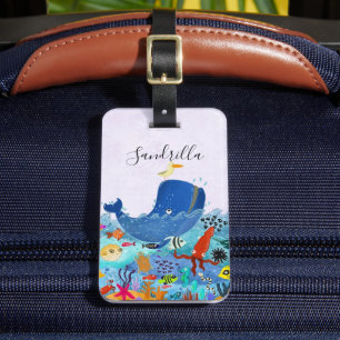 Etiqueta De Bagagem Personalizado Vida marinha