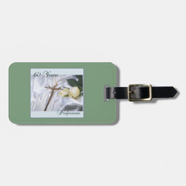 Etiqueta De Bagagem Personalizar, 60 anos de profissão religiosa (Frente Horizontal)