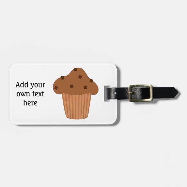 Etiqueta De Bagagem Personalizar este gráfico Choc Chip Muffin (Frente Horizontal)