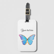 Personalizar marca de bagagem de borda azul