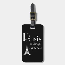 Etiqueta De Bagagem Personalizar nome Paris é sempre uma boa ideia