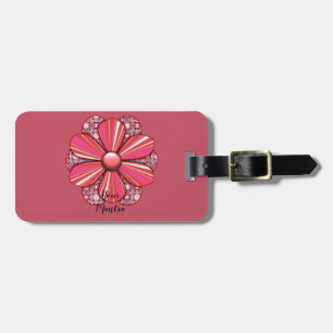 Etiqueta De Bagagem Personalizar o Design de Flor Bonito