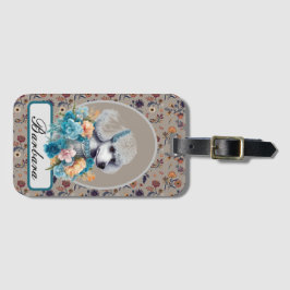 Etiqueta De Bagagem Personalizar Poodle Vintage