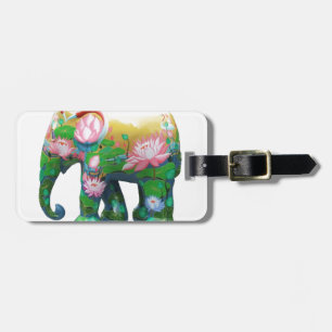 Etiqueta De Bagagem Personalizar Safari de Elefante Selva África Flore