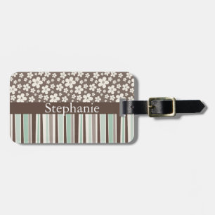 Etiqueta de Bagagem Personalizável de Faixa Floral