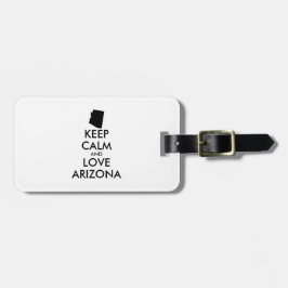 Etiqueta De Bagagem Personalizável MANTENHA A CALMA e AME ARIZONA