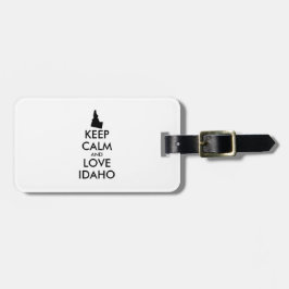 Etiqueta De Bagagem Personalizável MANTENHA A CALMA e AME IDAHO