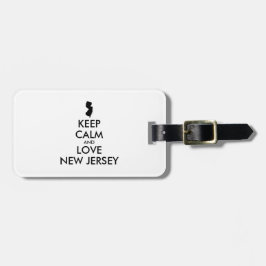 Etiqueta De Bagagem Personalizável MANTENHA A CALMA e AME NEW JERSEY