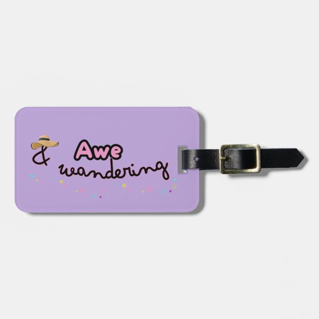 Etiqueta de bagagem personalizável para o Awe e o  (Frente Horizontal)