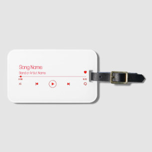 Etiqueta De Bagagem Personalizável Sua Música Favorita