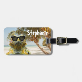 Etiqueta De Bagagem Personalize o Summer Beach Fund