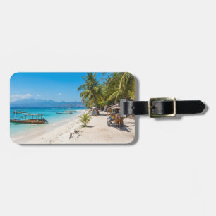 Etiqueta De Bagagem Personalize Paraíso de Praia da Ilha Gili Trawanga