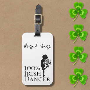 Etiqueta De Bagagem Personalized 100% Irish Dancer Hard Shoe Dance