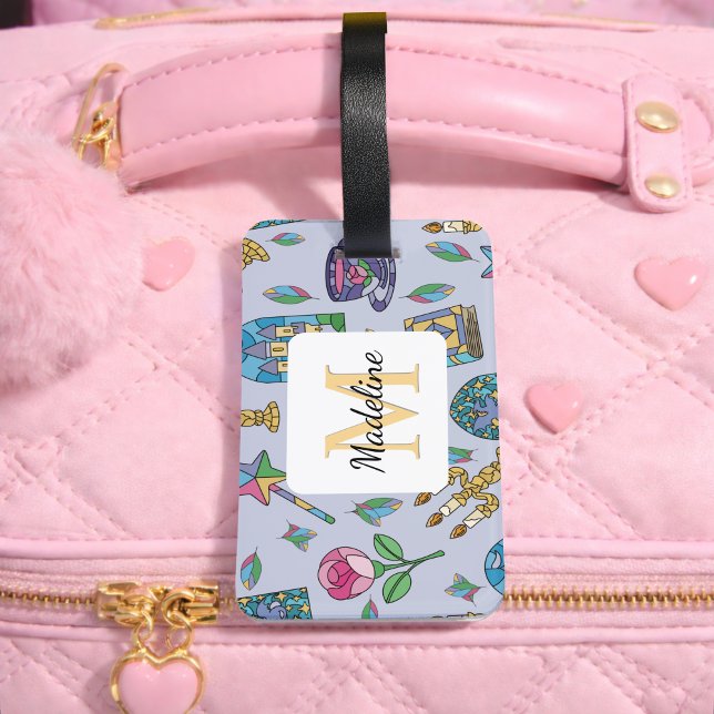 Etiqueta De Bagagem Personalized Beauty and the Beast Book Girl (Criador carregado)