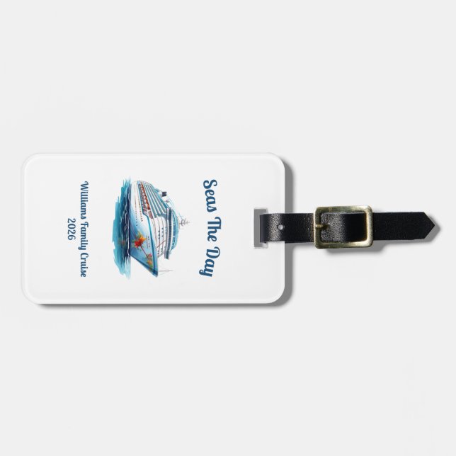 Etiqueta De Bagagem Personalized Cruise Door Marker (Frente Horizontal)