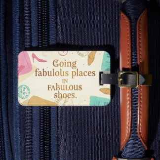 Etiqueta De Bagagem Personalized Luggage Tag - Fab Shoes, Fab Places