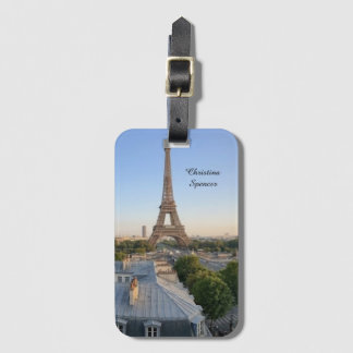Etiqueta De Bagagem Personalized Paris City Skyline Custom