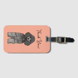 Etiqueta De Bagagem Personalized Poodle Dog Pet