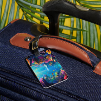 Etiqueta De Bagagem Personalized Underwater Coral Reef Luggage Tag