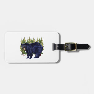 ETIQUETA DE BAGAGEM PERTO DOS PINHOS