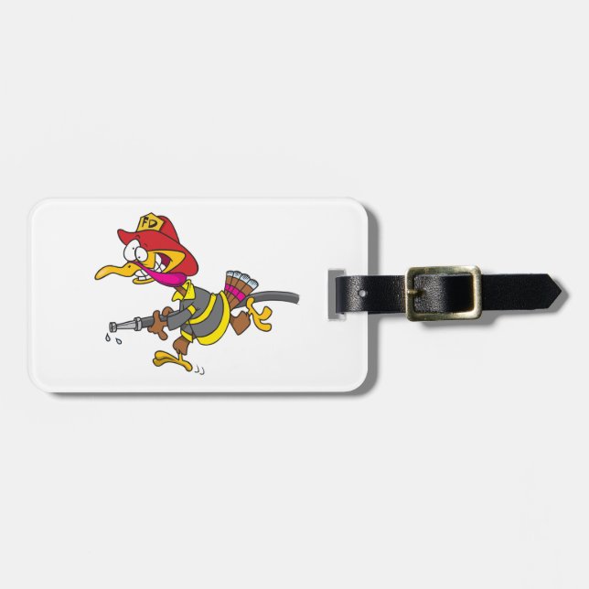 Etiqueta De Bagagem Peru Firefighter com Mangueira (Frente Horizontal)