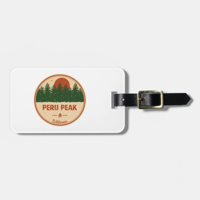 Etiqueta De Bagagem Peru Peak Wilderness Vermont (Frente Horizontal)