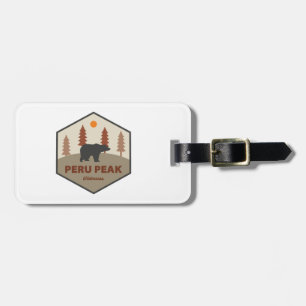Etiqueta De Bagagem Peru Peak Wilderness Vermont Urso