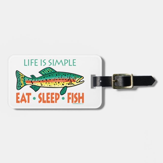 Etiqueta De Bagagem Pesca Personalizada Engraçada (Frente Horizontal)