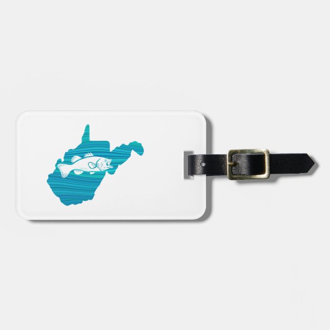 Etiqueta De Bagagem Pesca Wave West Virginia (Frente Horizontal)