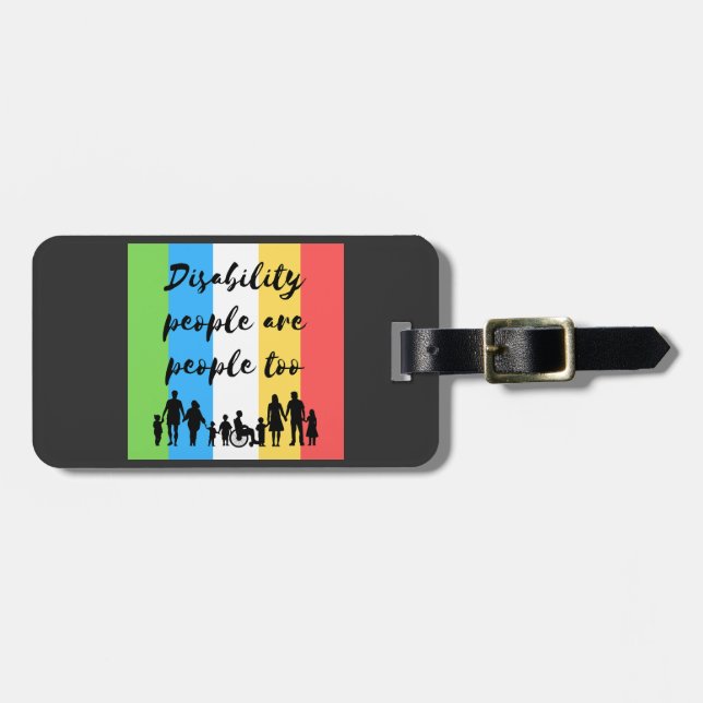 Etiqueta De Bagagem pessoas de incapacidade também são pessoas (Frente Horizontal)