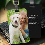 Etiqueta De Bagagem Pet Personalizado de Cachorro Personalizado Simple<br><div class="desc">Embarque nas suas viagens com um toque de personalidade e uma sugestão de zumbido com a nossa moderna Etiqueta de Bagagem de Foto, projetada especialmente para amantes de cães. Quer você esteja parando em uma viagem de negócios ou saindo em uma aventura de férias, esta bagagem garante que seus pertences...</div>