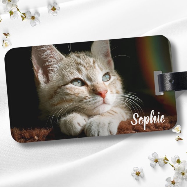 Etiqueta De Bagagem Pet Photo Block (Cat Luggage Tag)