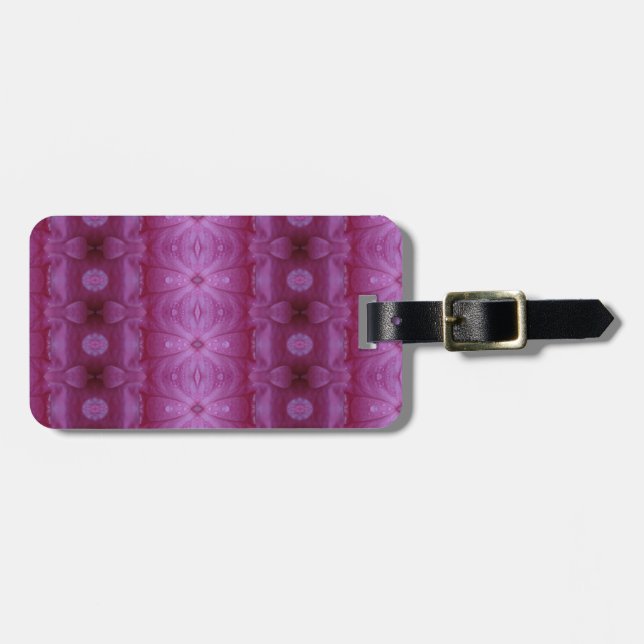 Etiqueta De Bagagem Petunia rosa Ikat 3 (Frente Horizontal)