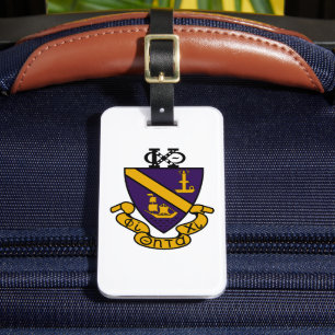 Etiqueta De Bagagem Phi Chi Theta Crista de Cores