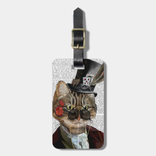 Etiqueta De Bagagem Phileas Feline Steampunk Cat & Top Hat 2