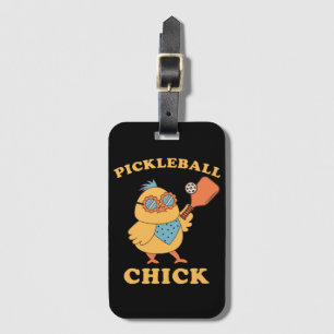 Etiqueta De Bagagem Pickleball Chick - retrô