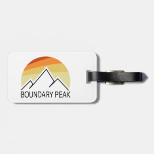 Etiqueta De Bagagem Pico Boundary Nevada Retro