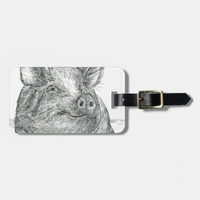 Etiqueta De Bagagem Piglet (Frente Horizontal)