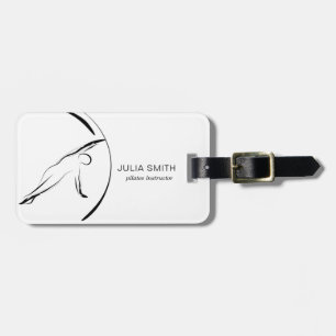 Etiqueta De Bagagem Pilates Instrutor Pilates Pose