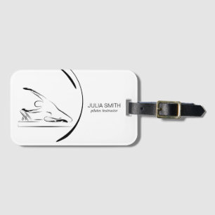 Etiqueta De Bagagem Pilates sereia posam no reformador