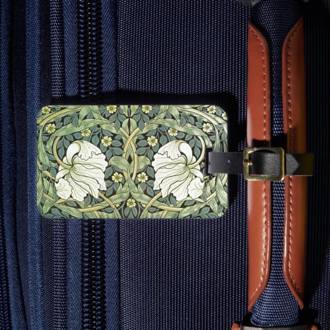 Etiqueta De Bagagem Pimpernel White Poppies William Morris (Frente Insitu 4)