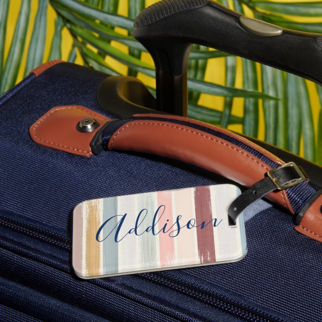 Etiqueta De Bagagem Pinceladas pastéis personalizadas (Frente Insitu 3)