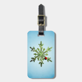 Etiqueta De Bagagem Pine Snowflake de Natal