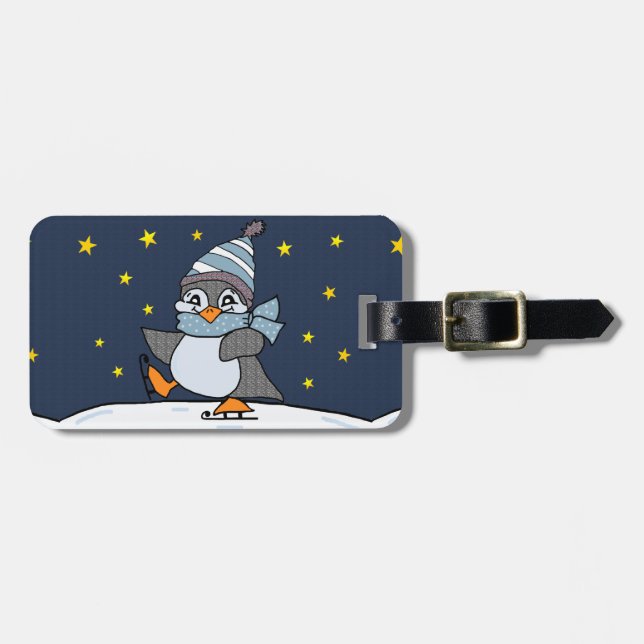 Etiqueta De Bagagem Pinguim Pequeno (Frente Horizontal)